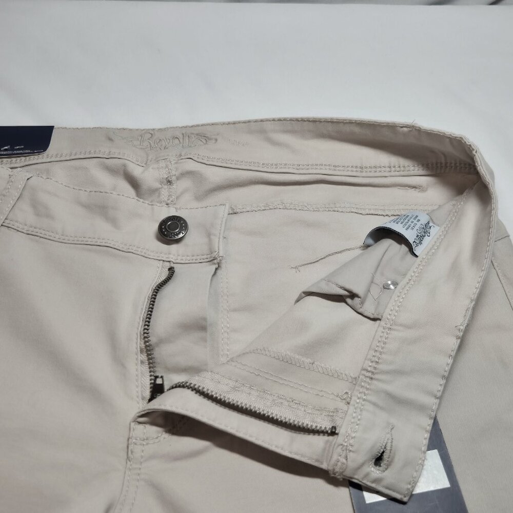 REVOLI Jeans Size 14W Tan Mid Rise Medium Wash Lift Shape Crop Beige (61) - Picture 6 of 11